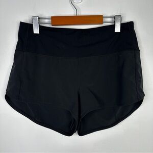 Lululemon High Rise Speed Short 4” Size 10 Black Women's NO LINER